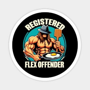 Registered Flex Offender Ironic Bodybuilder Meme Sigma Magnet